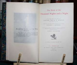 1897:12 VOL SET ARABIAN NIGHTS CAPTAIN SIR R. F BURTON & LEATHER 