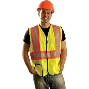    Safety Vest Economy Two Tone Hi Viz Yellow   7XL