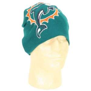    Miami Dolphins Logo Hype Uncuffed Knit Beanie