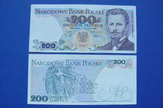Poland Bank note 200 zlotych Jarosław Dąbrowski ( unc  RARE )  