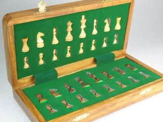 10 Travelling Folding Wooden Magnetic Chess Set Wood  by 