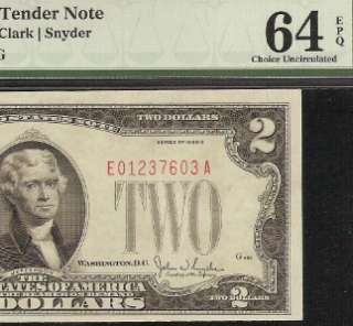 UNC 1928 G $2 TWO DOLLAR BILL UNITED STATES LEGAL TENDER RED SEAL NOTE 