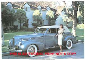 1940 La Salle convertible large classic car print  