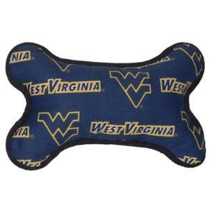  University of West Virginia Fabric Bone Dog Toy Pet 