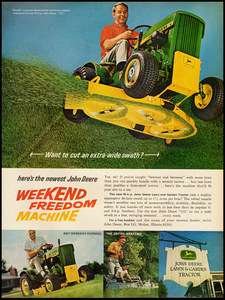 1960s vintage ad forJohn Deere Lawn and Garden Tractors  112211  