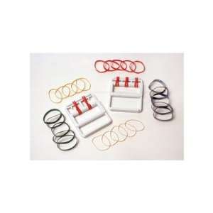 Cando Hand Exercise Set   Unit with 25 Latex Free Bands   5 Each Y,R,G 