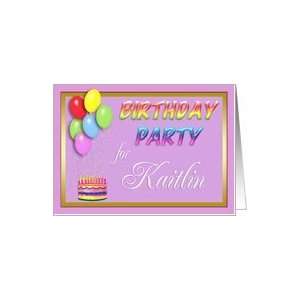  Kaitlin Birthday Party Invitation Card Toys & Games