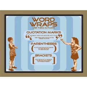  Word Wraps: Punctuation Framed Educational Poster. Eco friendly 