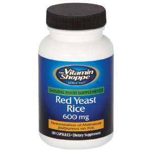  Vitamin Shoppe   Red Yeast Rice, 600 mg, 120 capsules 