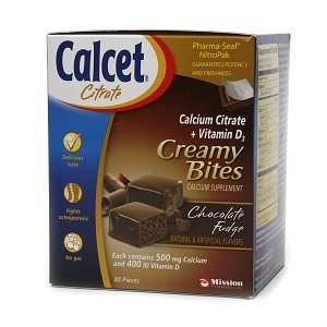  Calcet Creamy Bites Calcium Supplement, Chocolate Fudge 