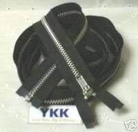 80 #3 Aluminum Zipper~Separating~Coat Lining~Black~YKK  
