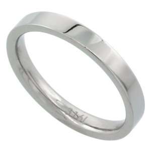   Flat Wedding Band Thumb / Toe Ring Comfort Fit High Polish, size 5 1/2