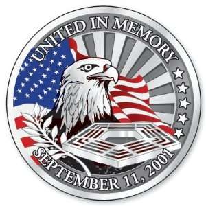 United States in Memory September 11, 2001 Pentagon Car Bumper Sticker 