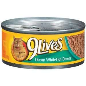  9 Lives 79100 00420 Ocean Whitefish Dinner Cat Food (24 