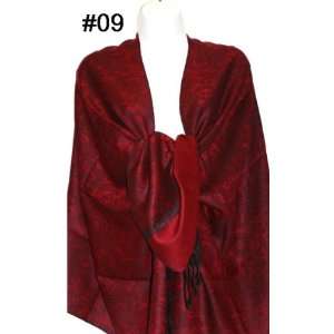   Silk Wool Pashmina Scarf Shawl Wrap Cape 018 #9 
