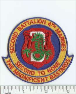 USMC PATCH 2nd Bn, 4th Marines 2/4 IRAQ ! 2nd to None!  