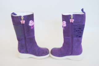Girls Gymboree FOLK SONG Purple Suede Boots 7 Toddler  
