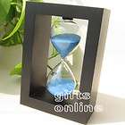 Frame blue sand clock watch Hourglass Timer 60Min decor