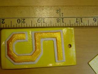EMBROIDERED YELLOW IRON ON CRAFT BLOCK LETTERS LARGE 3  