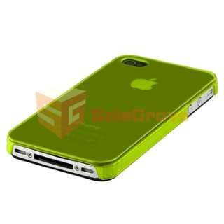Clear Yellow Clip On Slim Plastic Cover Case For Apple iPhone 4 4G 4S 