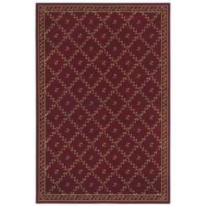   Trellis Leaf Garnet 16800 5 3 X 7 10 Area Rug