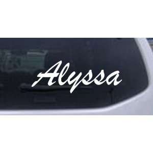  Alyssa Car Window Wall Laptop Decal Sticker    White 3in X 