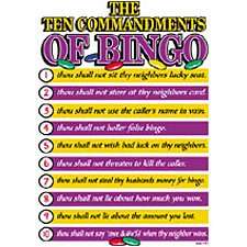  Ten Commandments/Bingo Adult Sweatshirt: Clothing
