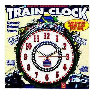    Rotating Train Wall Clock with Sound SS 97150: Home & Kitchen