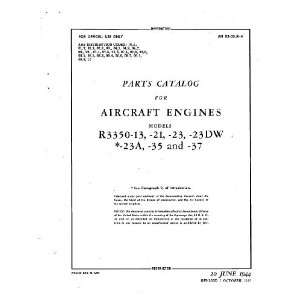  Wright R 3350   13   37 Aircraft Engine Parts Manual 