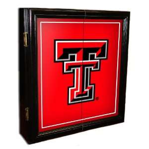   : MVP Collegiate Dart Board Cabinet Team: Texas Tech: Home & Kitchen