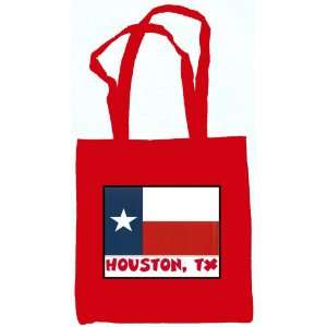 Houston Texas Souvenir Tote Bag Red