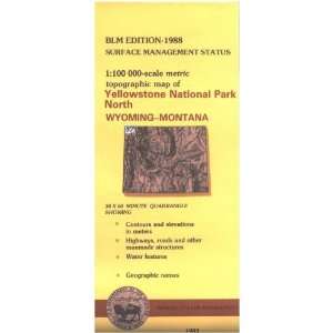 Map: Yellowstone NP North   Surface Management: BLM: Books