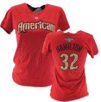 JOSH HAMILTON 2011 MLB ALL STAR JERSEY T SHIRT WOMENS  