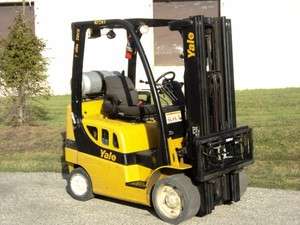 Clean 2008 Yale 5,000lb. Capacity LP Forklift With Side Shifter & Set 