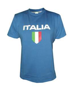 Football T shirt Uefa Italian Italy Mens New S M L XL XXL Blue  