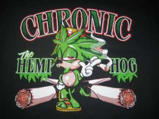 CHRONIC HEMP HOG Pot Weed Smoke Adult Humor Funny Tee  