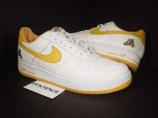 02 Nike Air Force 1 WHITE GOLD LA LOS ANGELES LAKERS 12  