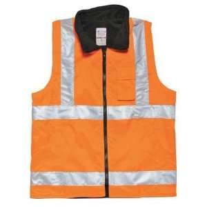  Fleece Lined Vest Fleece Lined Vest, Cl 2, Orange, XL 