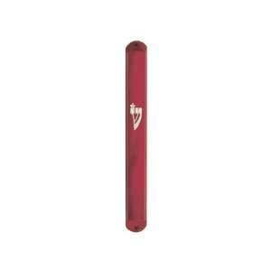  25 Centimeter Wood Mezuzah in Mahogany with Rounded Edges 