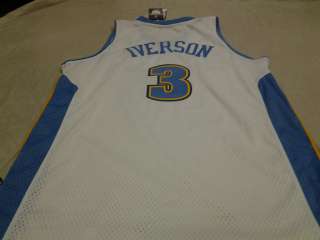 IVERSON #3 DENVER NUGGETS RETRO ADIDAS STITCHED JERSEY SKY BLUE OR 