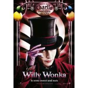   And The Chocolate Factory   Movie Poster (Willy Wonka / Johnny Depp