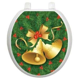   Toilet Seat Applique with Christmas Bells Design Size: Round: Kitchen