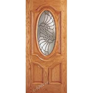   Solid Brazilian Mahogany Entry Door with Oval Glass
