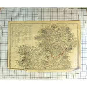   WALKER ANTIQUE MAP 1838 IRELAND ARMAGH DUBLIN BELFAST: Home & Kitchen