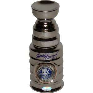 Mike Bossy New York Islanders   1980 Champs   Autographed Mini Stanley 