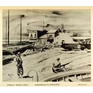   Military WWII Bostick Art   Original Halftone Print: Home & Kitchen