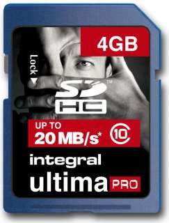 Brand New Integral UltimaPro 4GB Class 10 SDHC Memory Card for the 