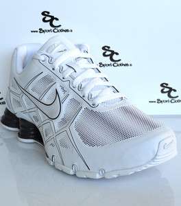 Nike Shox Turbo XII SL 12 2011 mens running shoes white grey silver 