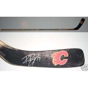  Rene Bourque Calgary Flames Signed Full Size Stick Prf 
