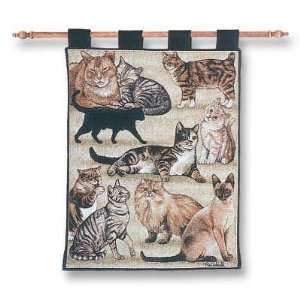  Curious Cats of Different Breeds Wall Hanging Tapestry 18 